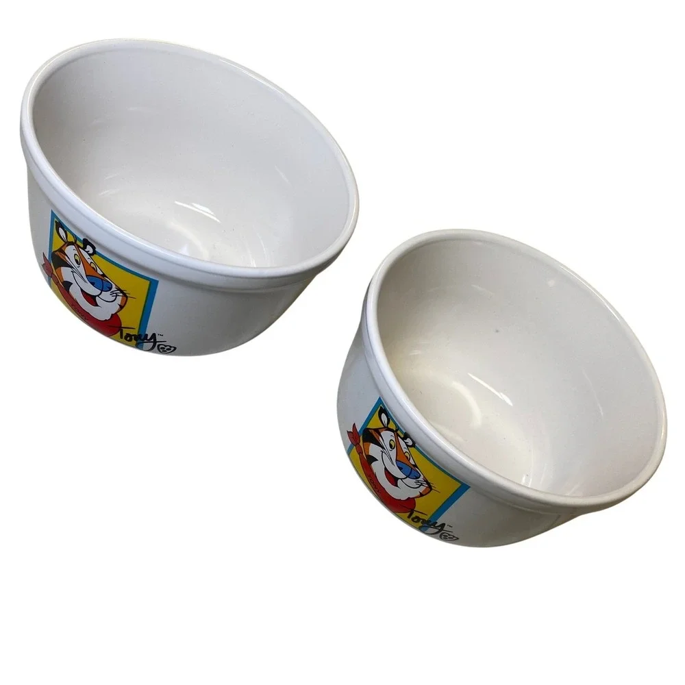 Tony‎ the Tiger Kellogg's Cereal Bowls Set of 2 2002 Houston Harvest Ceramic